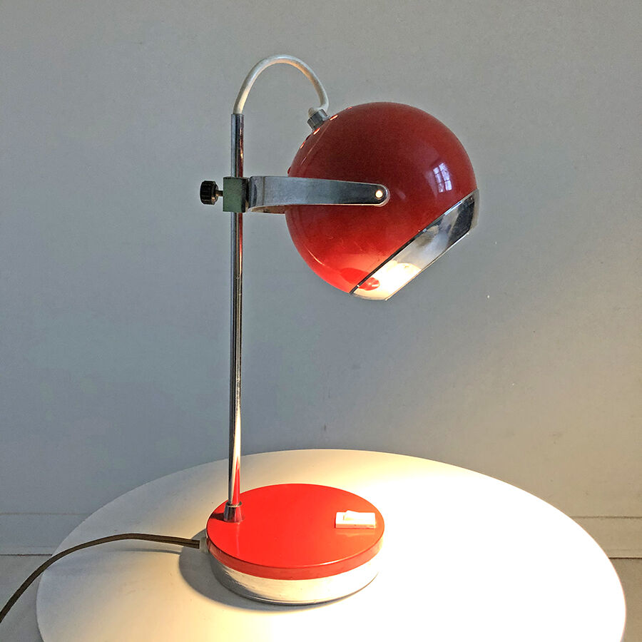Red vintage eyeball lamp 60