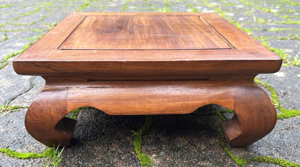 Small opium table, pot holder, teak, vintage