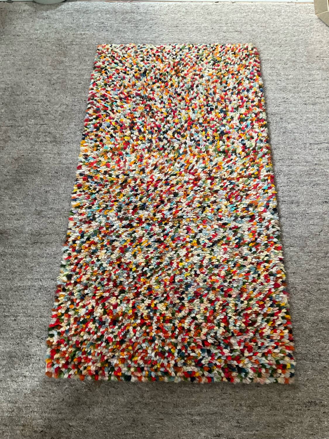 Vintage woven wool rug