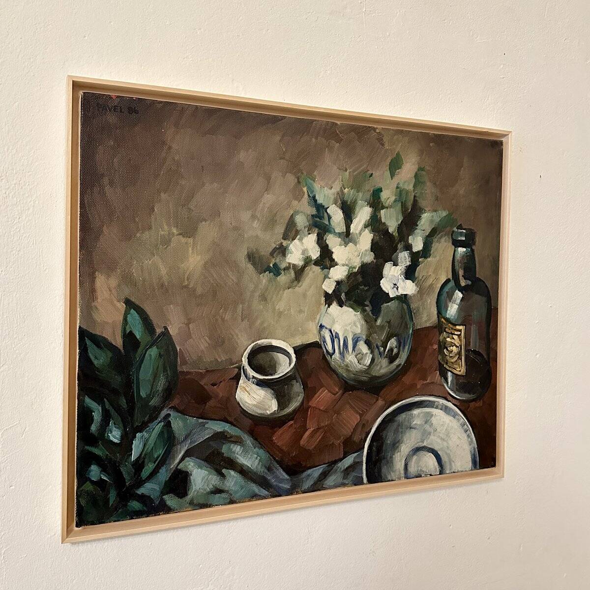 Huile sur toile, Nature morte, Pavel Roucka 1986
