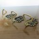 4 old wall hooks coat rack in bronze "fleur de lys" art deco years 20 30