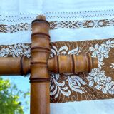 Antique mercury mirror in bamboo-style wood