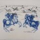 Salvador Dali: The Blue Riders, original signed etching