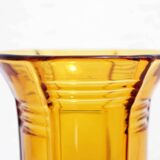 Art Deco amber glass vase