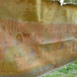 Tapisserie tenture murale scène galante du milieu du siècle