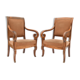 Paire de fauteuils style Restauration