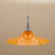 Danish pendant lamp 1960s with orange metal shade