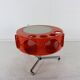 Space age 70s orange syntheric bar on casters