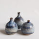 Trio de céramiques miniatures bleues Antonio Lampecco