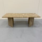 Fossil-bearing marble coffee table 70s