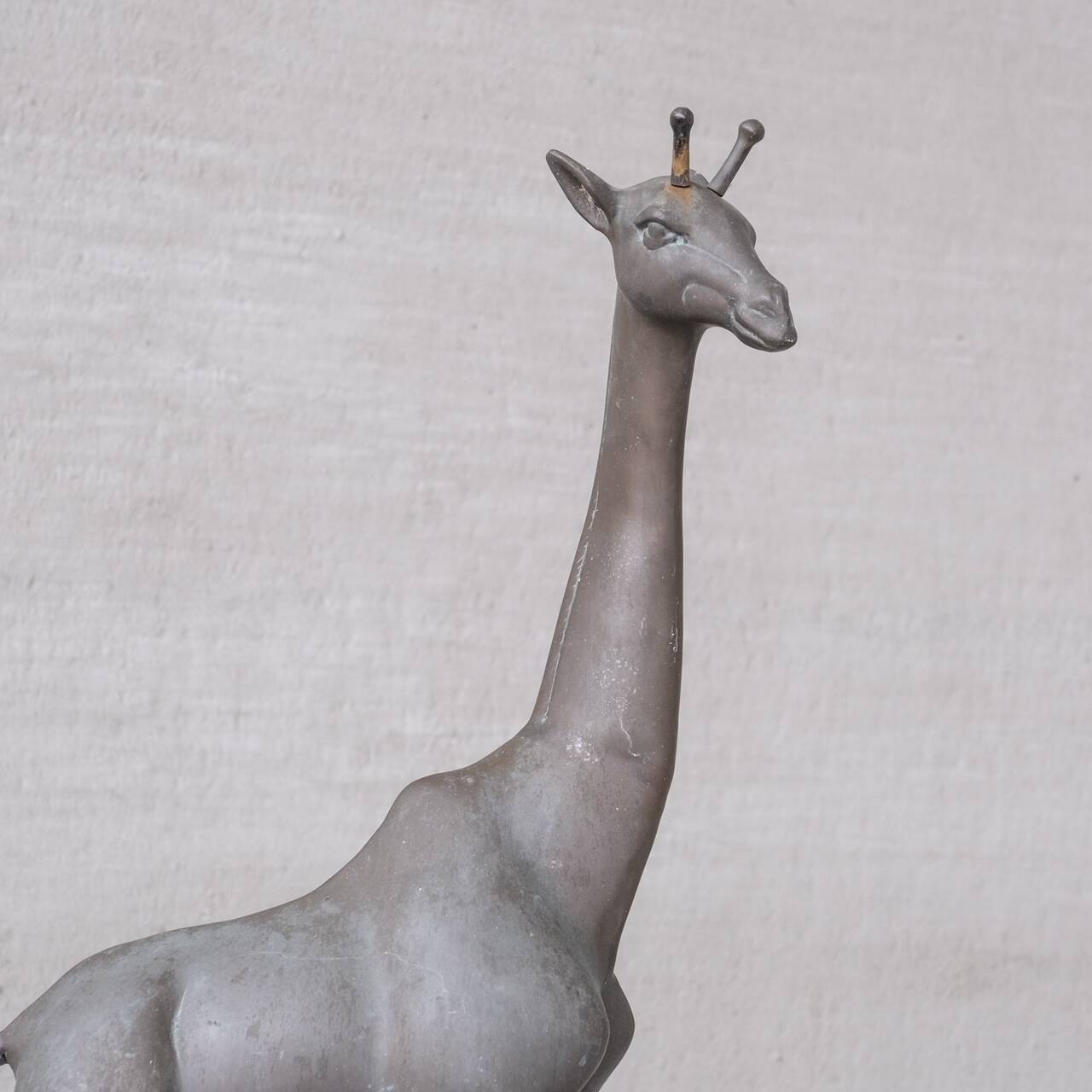 Mid-century french brass patinated giraffe object