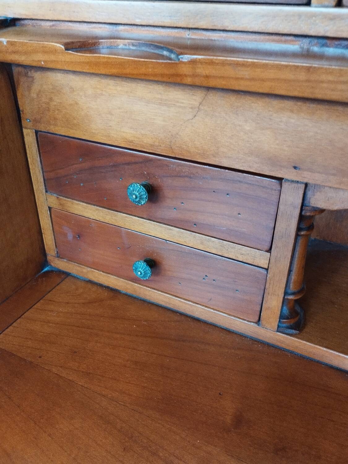 Antique cylindrical desk, Louis XVI style