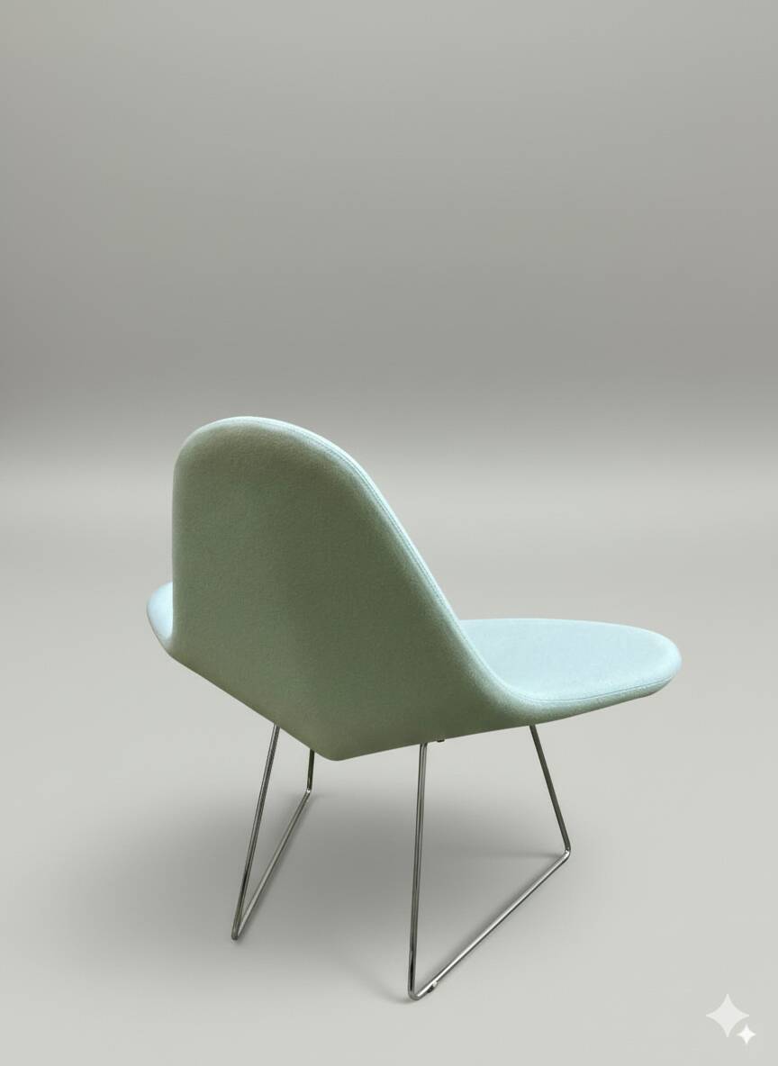 Petal armchair by Materia design – aqua green