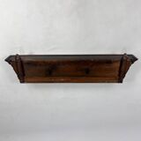 Large Handcrafted Oak Coat Rack, 1930s