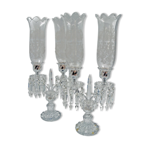 paire de candélabres signés Baccarat XIXe siècle