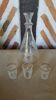 Carafe et 3 verres à shot verre sablé
