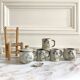 Vintage stoneware dinette with flower decor