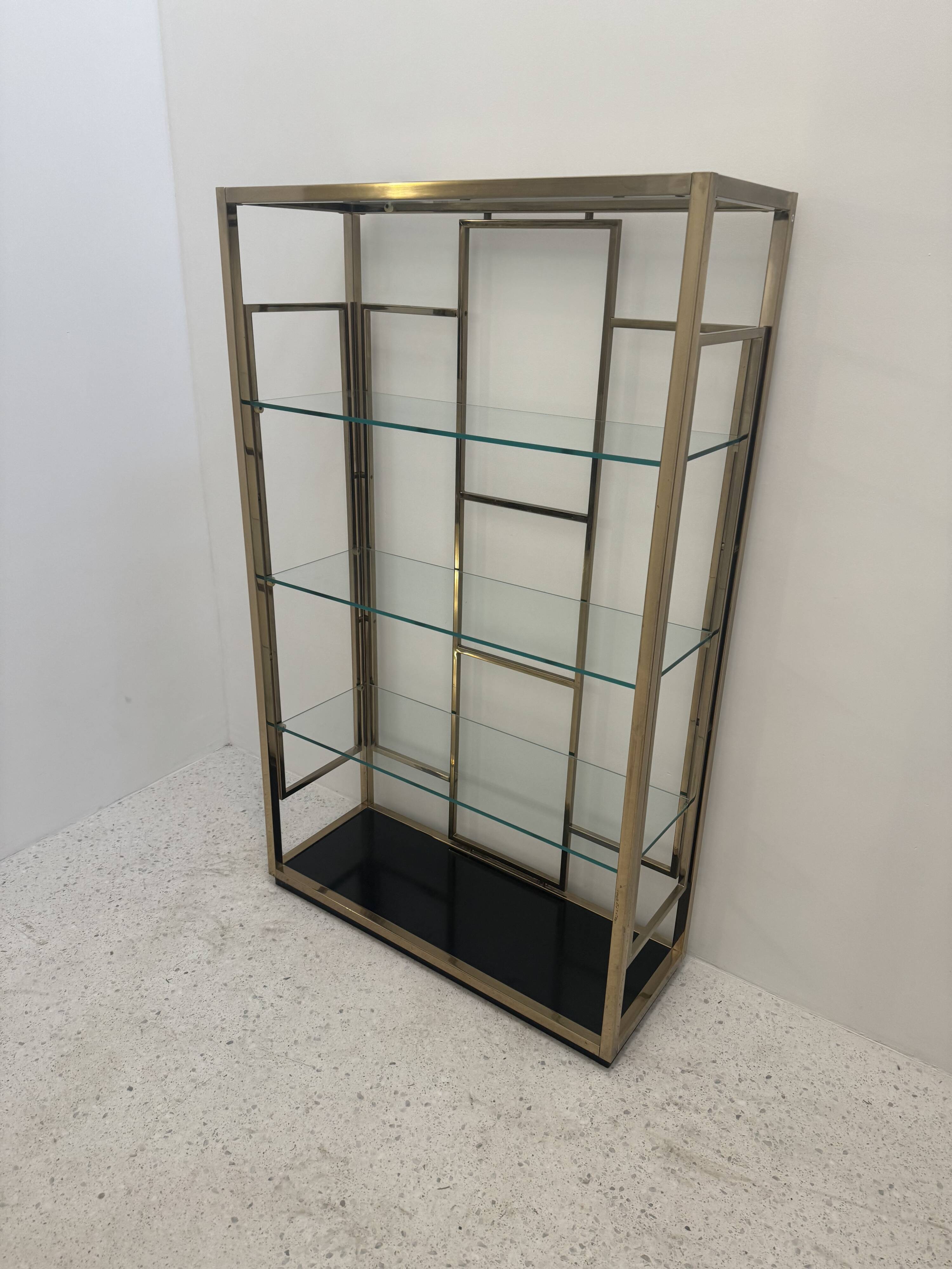 70s golden metal shelf