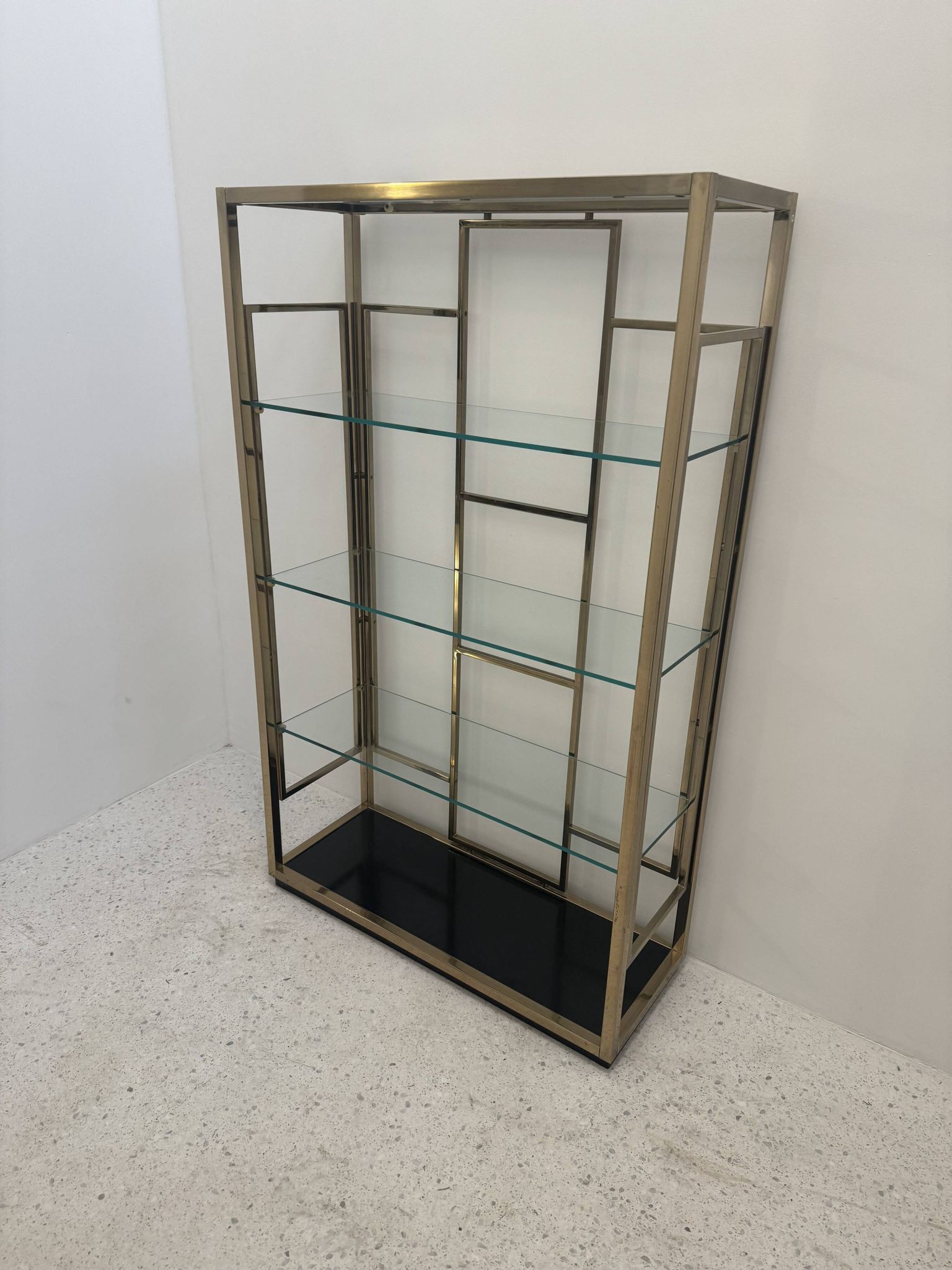 Étagère métal doré années 70s