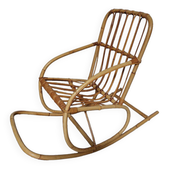 Children's rattan rocking chair