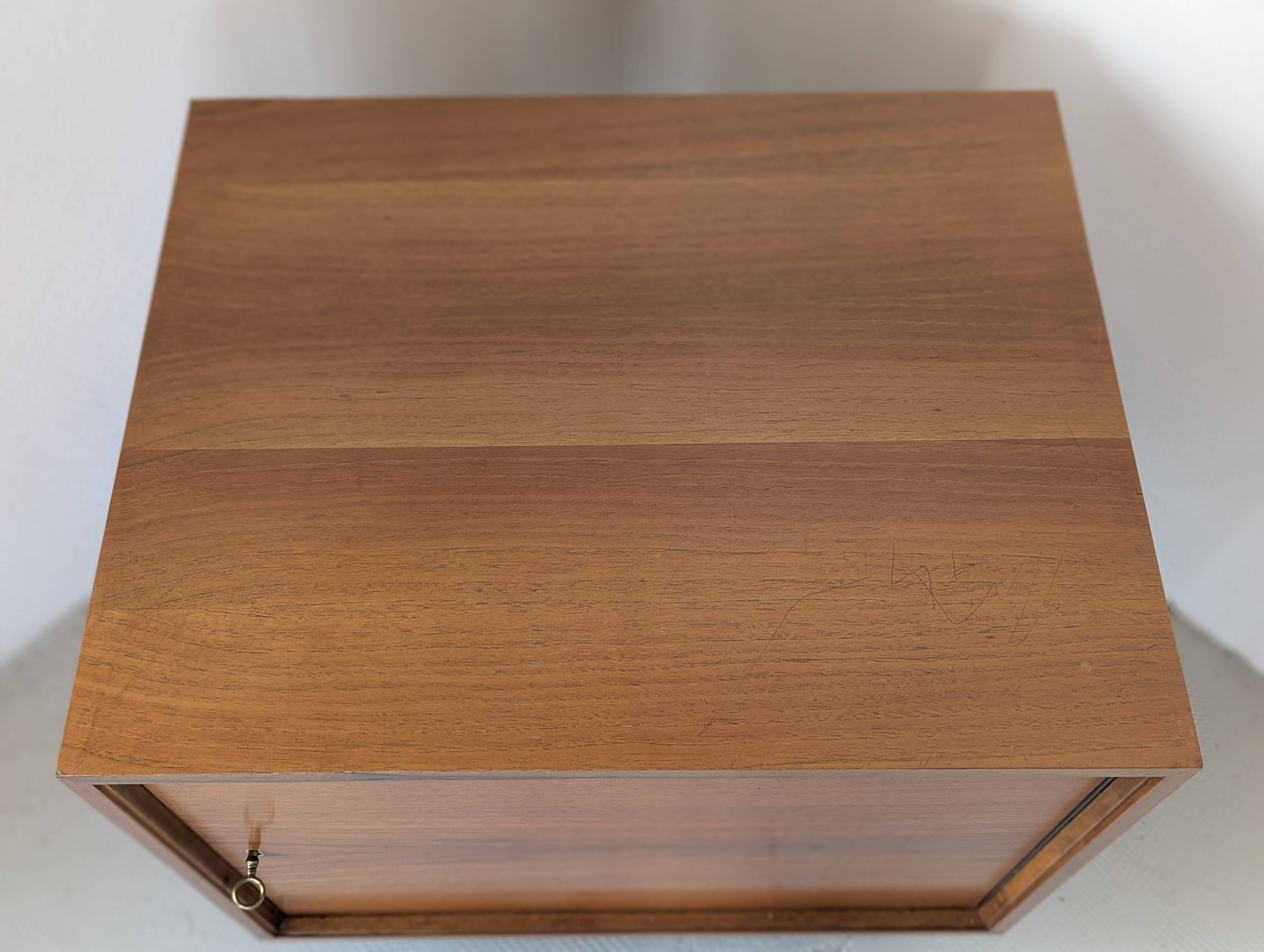 Small wooden and metal side table, 1970s