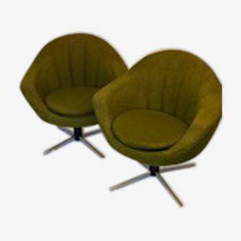 Pair of Hungarian Swivel Pod Chairs