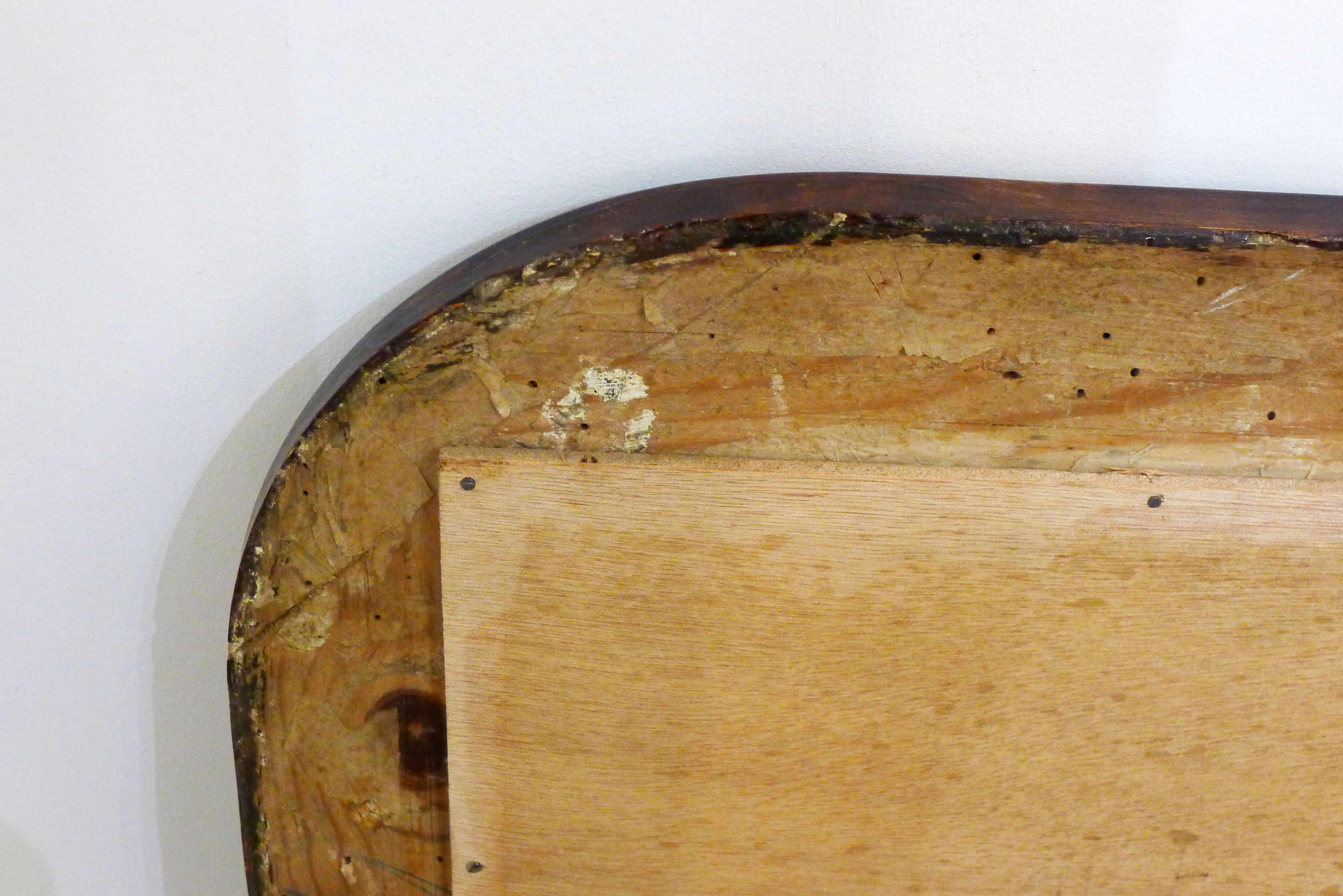 Large gold mirror and wood scale style 80x60