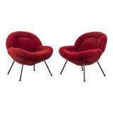 Red Lounge Chairs by Fritz Neth for Correcta, 1950s, Set of 2