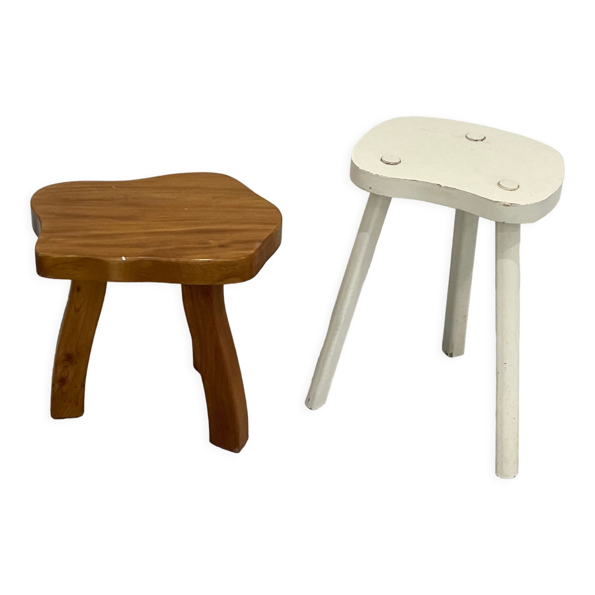 Tabourets tripode bois