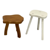 Wooden tripod stool set of 2