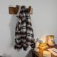 Patère triple vintage esprit art déco en bois massif