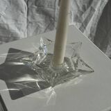 Vintage glass star candle holder D13