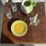 90s white and green ceramic carafe H17 D11