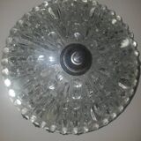 Round glass and silver ceiling light