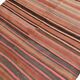 Pink & Brown Striped Pattern Vintage Kilim Rug, 167x254Cm