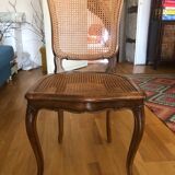 Set of 6 Louis XV chairs Cherry and canework