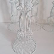 4 contemporary design wire candle holders