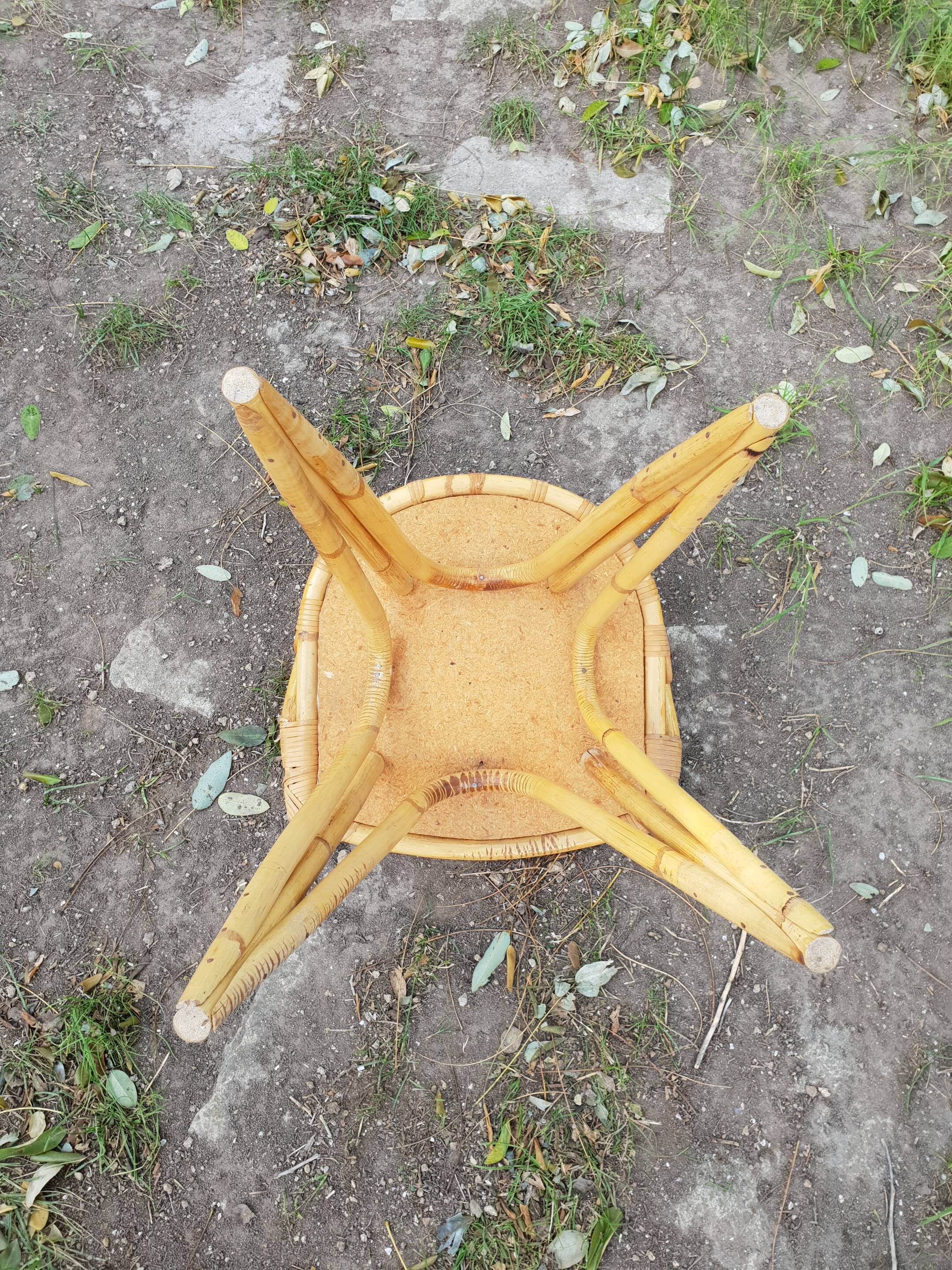Pair of bedside rattan 1970