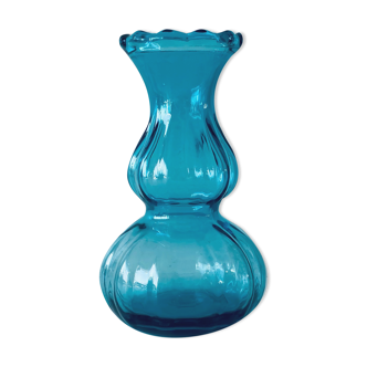 Blue glass vase