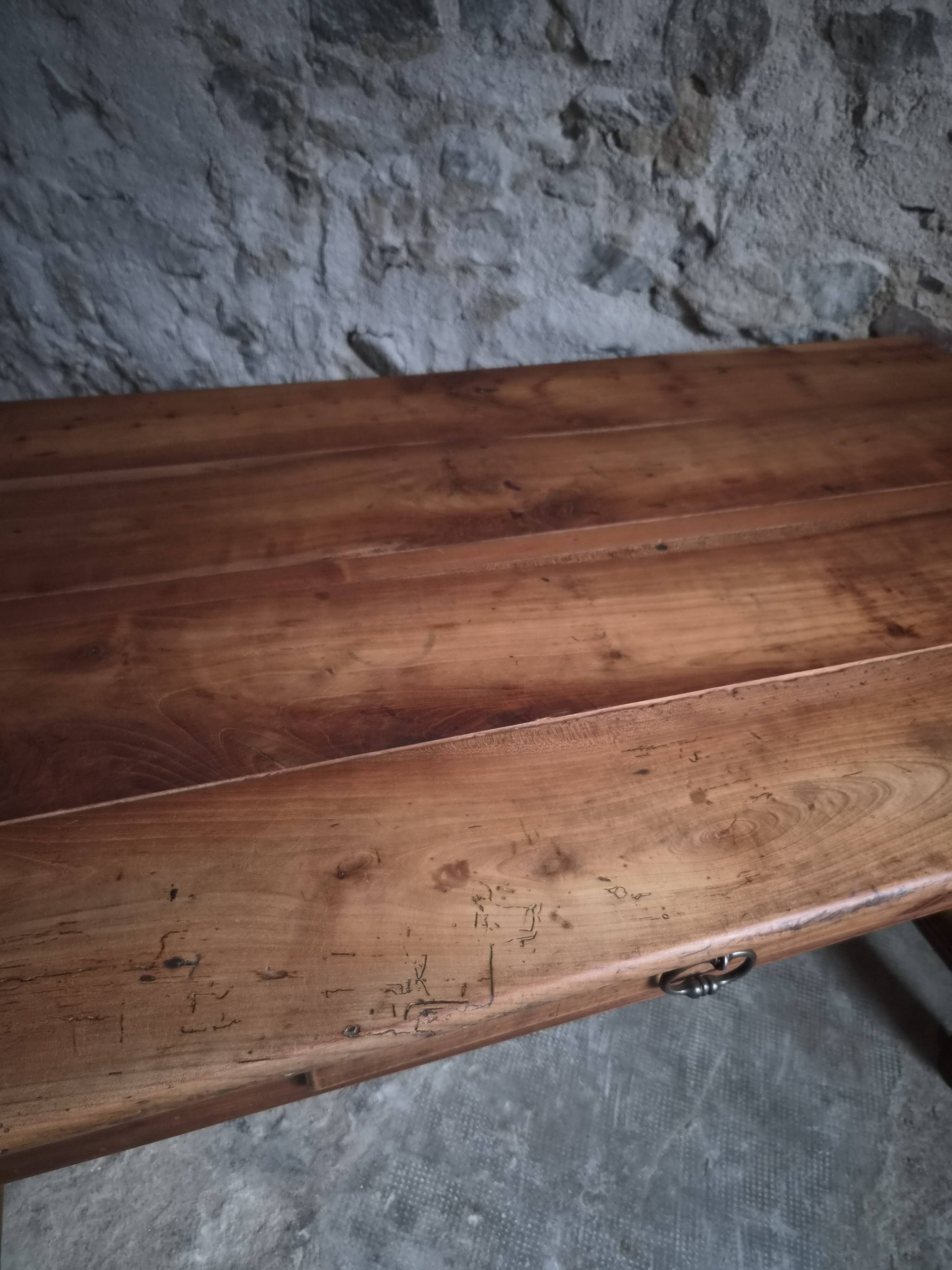 Old farmhouse table in French cherry wood | Auvergne | Circa 1750–1800