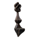 Carved wooden wall candle holder
