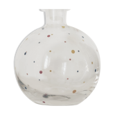 Carafe en cristal avec points d'émail coloré