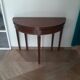 Console / Round half-moon table - 5 feet - Louis XVI style - mahogany color - Extendable