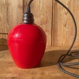 Vintage red opaline pendant light
