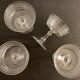 4 coupes à champagne en cristal taillé et soufflé