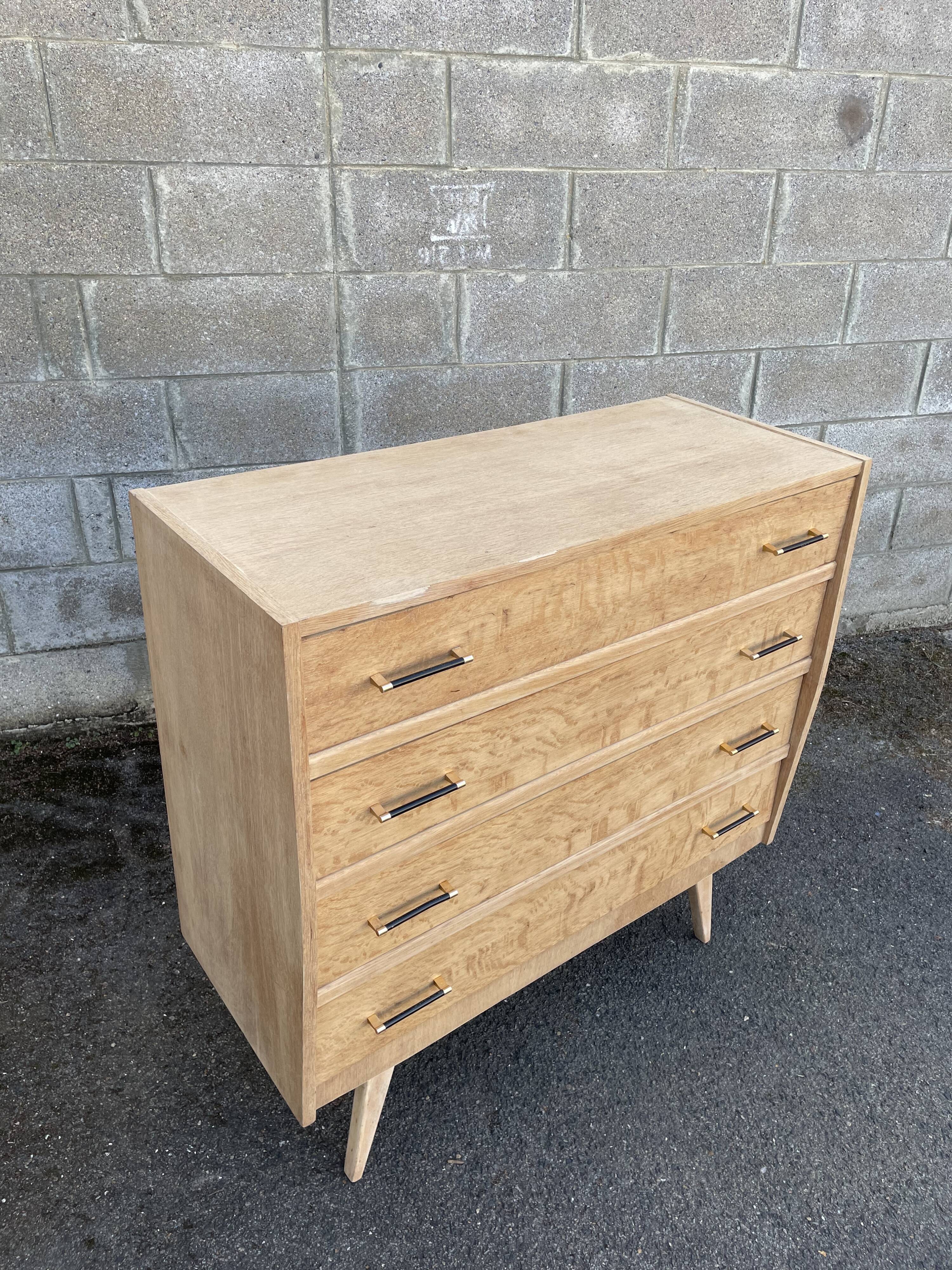 Commode vintage années 1950, pieds compas