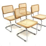 Set of 4 "B32" chairs, Marcel Breuer, Italy, 1990