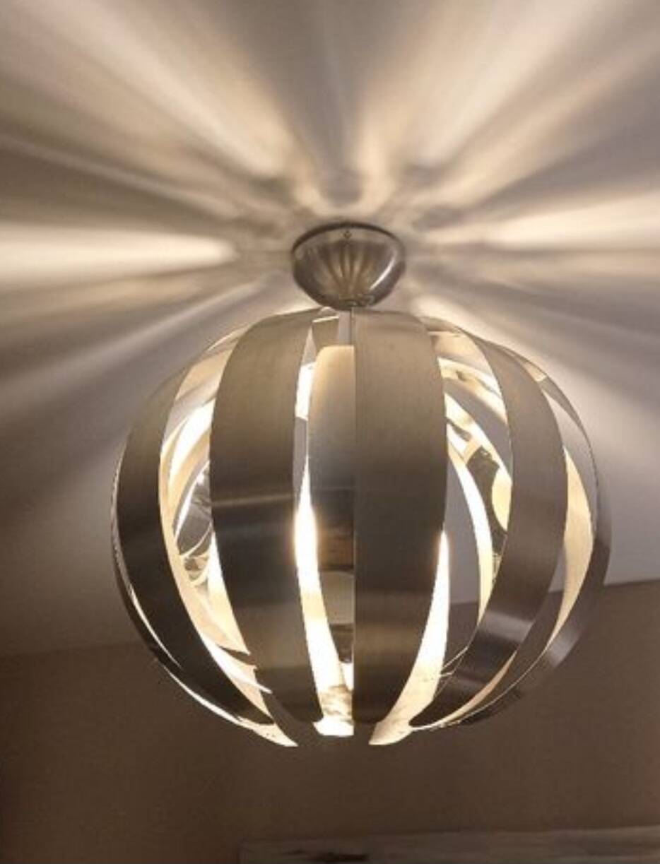 Vintage brushed aluminum suspension