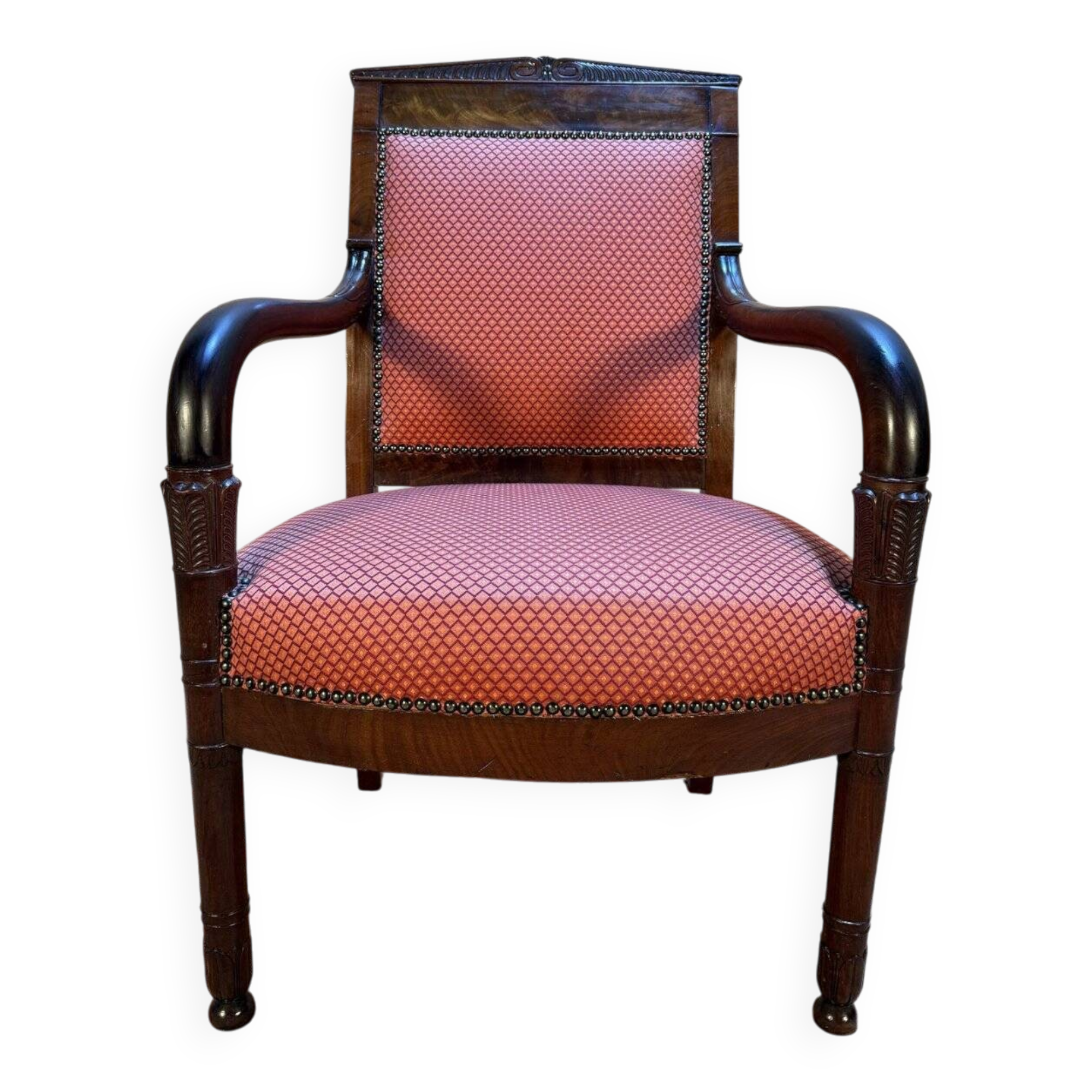 Empire period armchair in mahogany