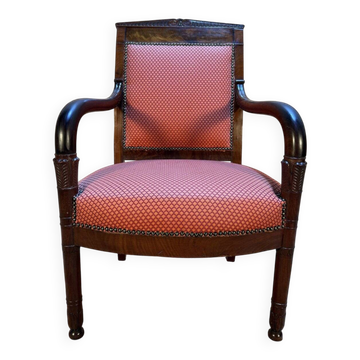 Fauteuil époque Empire en acajou